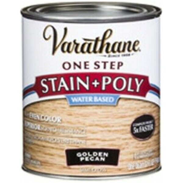 Varathane 1 qt. One Step Semi Gloss Golden Pecan Polyurethane Water-Based Stain VA308729 - main